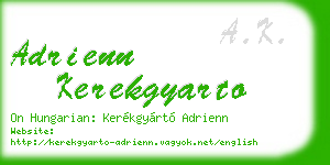 adrienn kerekgyarto business card